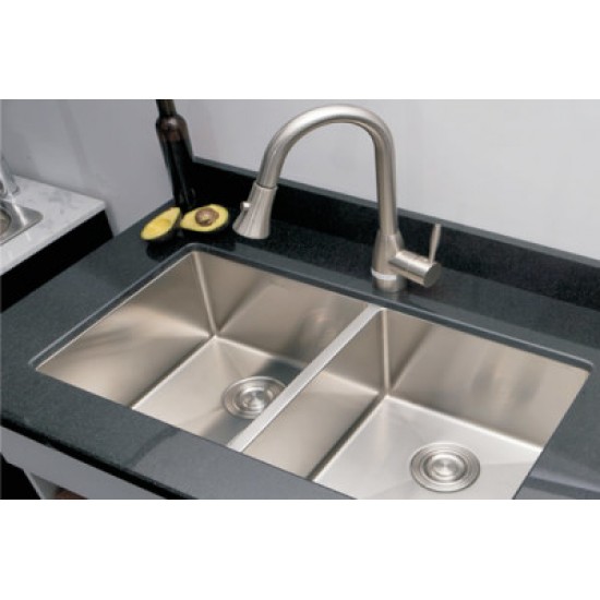Bosco Deluxe Series Double Bowl Radius Corner Kitchen Sink