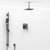 Riobel - Equinox - Thermostatic/Pressure Balance ½’’ Coaxial 2-Way system with Hand Shower and Shower Head - Black