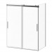 Kalia - AKCESS™ - 2 Sliding Panel Shower Door for Corner Installation 60'' x 77'' Reversible with Return Panel 36'' x 77'' Chrome Clear Duraclean Glass