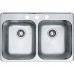 Kindred - Reginox - Double Bowl Drop In Kitchen Sink with 3 Holes - 31 1/4" x 20 1/2" x 7"