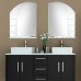 Laloo - Double Layered Mirror with Shelves - Right Hand - H00165