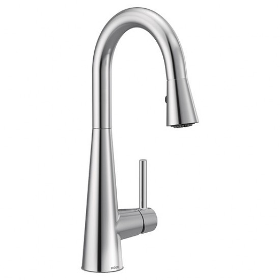 Moen - Sleek - One-Handle High Arc Bar Faucet - Chrome