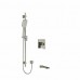 Riobel - Zendo - Thermostatic/Pressure Balance ½" Coaxial 2-Way System with Spout and Hand Shower Rail - Brushed Nickel