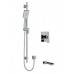 Riobel - Zendo - Thermostatic/Pressure Balance ½" Coaxial 2-Way System with Spout and Hand Shower Rail - Polished Chrome