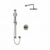 Riobel - Edge - Thermostatic/Pressure Balance ½’’ Coaxial 2-Way system with Hand Shower and Shower Head - Brushed Nickel
