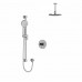 Riobel - Edge - Thermostatic/Pressure Balance ½’’ Coaxial 2-Way system with Hand Shower and Shower Head - Polished Chrome