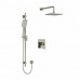 Riobel - Zendo - Thermostatic/Pressure Balance ½’’ Coaxial 2-Way System with Hand Shower and Shower Head - Brushed Nickel