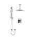 Riobel - Zendo - Thermostatic/Pressure Balance ½’’ Coaxial 2-Way System with Hand Shower and Shower Head - Polished Chrome - 6