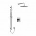 Riobel - Zendo - Thermostatic/Pressure Balance ½’’ Coaxial 2-Way System with Hand Shower and Shower Head - Polished Chrome