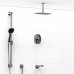 Riobel - Venty - Thermostatic/Pressure Balance ½’’ Coaxial 3-Way System with Hand Shower Rail, Hand Shower and Spout - Polished Chrome
