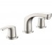 Delta - Two Handle Widespread Lavatory Faucet - Less Pop-Up - Stainless Steel
