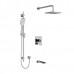 Riobel - Zendo Type T/P (Thermostatic/Pressure Balance) 1/2 Inch Coaxial 3-Way System With Hand Shower Rail Shower Head And Spout - Chrome