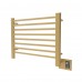 Amba - Sirio - Heated Towel Rack - 8 Bars (1 Towels) - Wide - S2921SB - Satin Brass