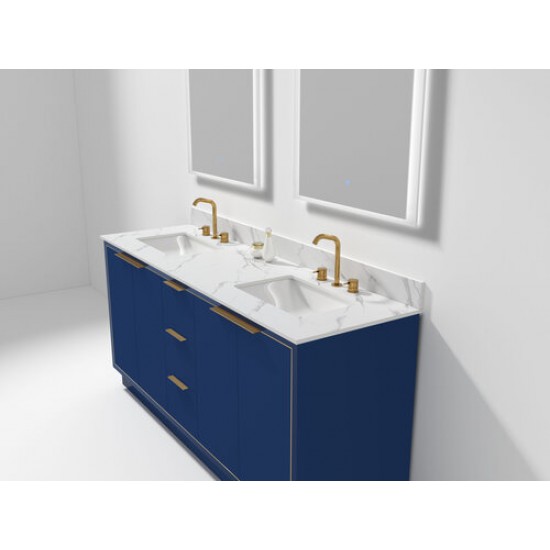 Bagno Italia - Grande - Vanities - 60" - GRANDE-60D - Navy Blue/Brushed Gold