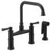 Brizo - Artesso - Bridge Kitchen Faucet with Side-Sprayer - 62525LF-BL - Matte Black