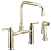 Brizo - Artesso - Bridge Kitchen Faucet with Side-Sprayer - 62525LF-PN - Brilliance® Polished Nickel