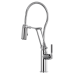 Brizo - Litze - Single Handle Articulating Kitchen Faucet - Knurled Handle - Finished Hose - 63143LF-PC - Polished Chrome