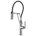 Brizo - Litze - Single Handle Articulating Kitchen Faucet - Knurled Handle - 63243LF-PC - Polished Chrome