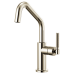 Brizo - Litze - Bar Faucet - Knurled Handle - Angled Spout - 61063LF-PN - Brilliance® Polished Nickel