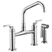 Brizo - Litze - Bridge Kitchen Faucet - Industrial Handle - Angled Spout - 62564LF-PC - Polished Chrome