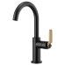 Brizo - Litze - Bar Faucet - Industrial Handle - Arc Spout - 61044LF-BLGL - Matte Black / Brilliance® Luxe Gold®