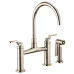 Brizo - Litze - Bridge Kitchen Faucet - Industrial Handle - Arc Spout - 62544LF-PN - Brilliance® Polished Nickel