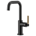 Brizo - Litze - Bar Faucet - Knurled Handle - Square Spout - 61053LF-BLGL - Matte Black / Brilliance® Luxe Gold®