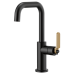 Brizo - Litze - Bar Faucet - Industrial Handle - Square Spout - 61054LF-BLGL - Matte Black / Brilliance® Luxe Gold®