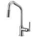 Brizo - Litze - Pull-Down Kitchen Faucet - Knurled Handle - Angled Spout - 63063LF-PC - Polished Chrome