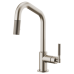 Brizo - Litze - Pull-Down Kitchen Faucet - Knurled Handle - Angled Spout - 63063LF-SS - Brilliance® Stainless