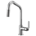 Brizo - Litze - Pull-Down Kitchen Faucet - Industrial Handle - Angled Spout - 63064LF-PC - Polished Chrome