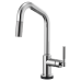 Brizo - Litze - Pull-Down Kitchen Faucet - Knurled Handle - Angled Spout - SmartTouch® - 64063LF-PC - Polished Chrome