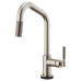 Brizo - Litze - Pull-Down Kitchen Faucet - Knurled Handle - Angled Spout - SmartTouch® - 64063LF-SS - Brilliance® Stainless