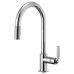 Brizo - Litze - Pull-Down Kitchen Faucet - Industrial Handle - Arc Spout - 63044LF-PC - Polished Chrome