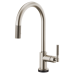 Brizo - Litze - Pull-Down Kitchen Faucet - Knurled Handle - Arc Spout - SmartTouch® - 64043LF-SS - Brilliance® Stainless