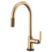 Brizo - Litze - Pull-Down Kitchen Faucet - Industrial Handle - Arc Spout - SmartTouch® - 64044LF-GL - Brilliance® Luxe Gold®