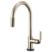 Brizo - Litze - Pull-Down Kitchen Faucet - Industrial Handle - Arc Spout - SmartTouch® - 64044LF-PN - Brilliance® Polished Nickel