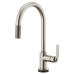 Brizo - Litze - Pull-Down Kitchen Faucet - Industrial Handle - Arc Spout - SmartTouch® - 64044LF-SS - Brilliance® Stainless