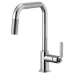 Brizo - Litze - Pull-Down Kitchen Faucet - Industrial Handle - Square Spout - 63054LF-PC - Polished Chrome