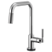 Brizo - Litze - Pull-Down Kitchen Faucet - Knurled Handle - Square Spout - SmartTouch® - 64053LF-PC - Polished Chrome