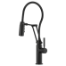 Brizo - Solna - Single Handle Articulating Kitchen Faucet - Finished Hose - 63121LF-BL - Matte Black