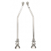 Clawfoot Design - Offset Water Supplies - With Shutoffs - 5576BNX - Brushed Nickel