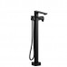 Riobel - Equinox - 2-Way Type T (Thermostatic) Coaxial Floor-Mount Tub Filler With Hand Shower - Black