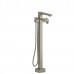 Riobel - Equinox - 2-Way Type T (Thermostatic) Coaxial Floor-Mount Tub Filler With Hand Shower - Brushed Nickel
