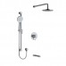 Riobel - Nibi T/P (Thermostatic/Pressure Balance) 1/2 Inch Coaxial 3-Way System With Hand Shower Rail Shower Head And Spout - Chrome