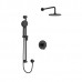Riobel - Edge - Thermostatic/Pressure Balance ½’’ Coaxial 2-Way system with Hand Shower and Shower Head - Black