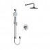 Riobel - Nibi Type T/P (Thermostatic/Pressure Balance) 1/2 Inch Coaxial 2-Way System With Hand Shower Rail And Shower Head - Chrome