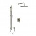 Riobel - Equinox - Thermostatic/Pressure Balance ½’’ Coaxial 2-Way system with Hand Shower and Shower Head - Brushed Nickel