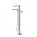 Riobel - Nibi 2-Way Type T (Thermostatic) Coaxial Floor-Mount Tub Filler With Handshower - Chrome