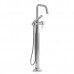 Riobel - Momenti - 2-Way Thermostatic Coaxial Floor-Mount Tub Filler with Hand Shower - "J" Lever Handle - Chrome